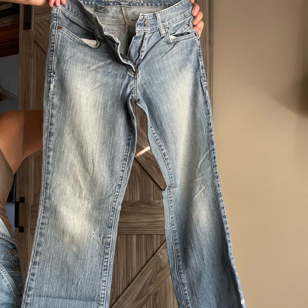 Eddie Bauer light washed flared jeans:)